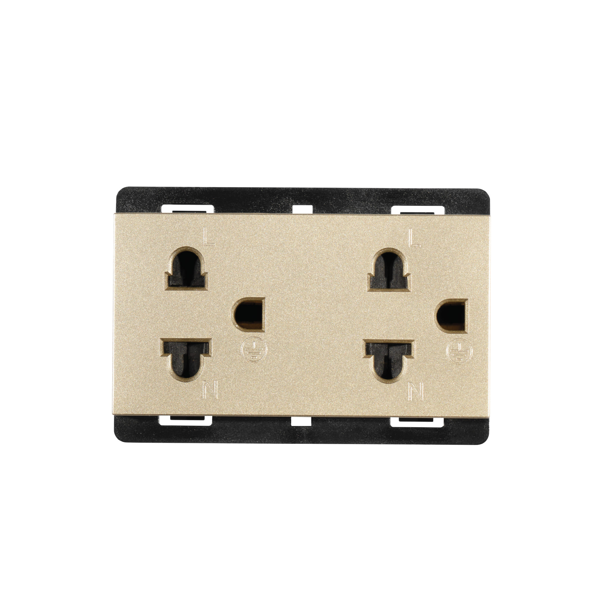 ชุดเต้ารับคู่ 3 ขา ART DNA รุ่น A TYPE SOCKET DESIGN SWITCH สีทอง SIZE L_0
