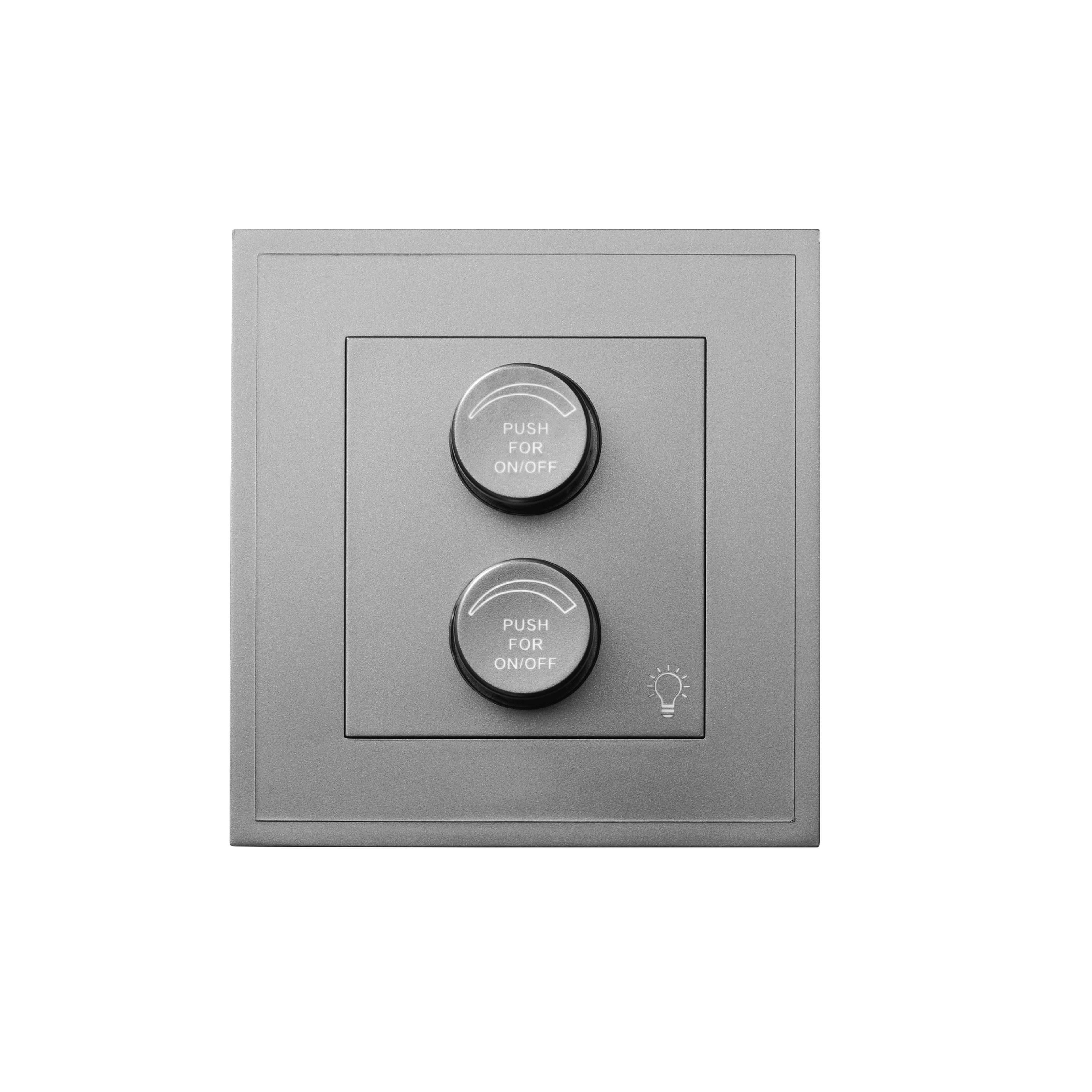 สวิตช์หรี่ไฟ ART DNA D3 SERIES WITH SOCKET 100 วัตต์ สี GREY_1