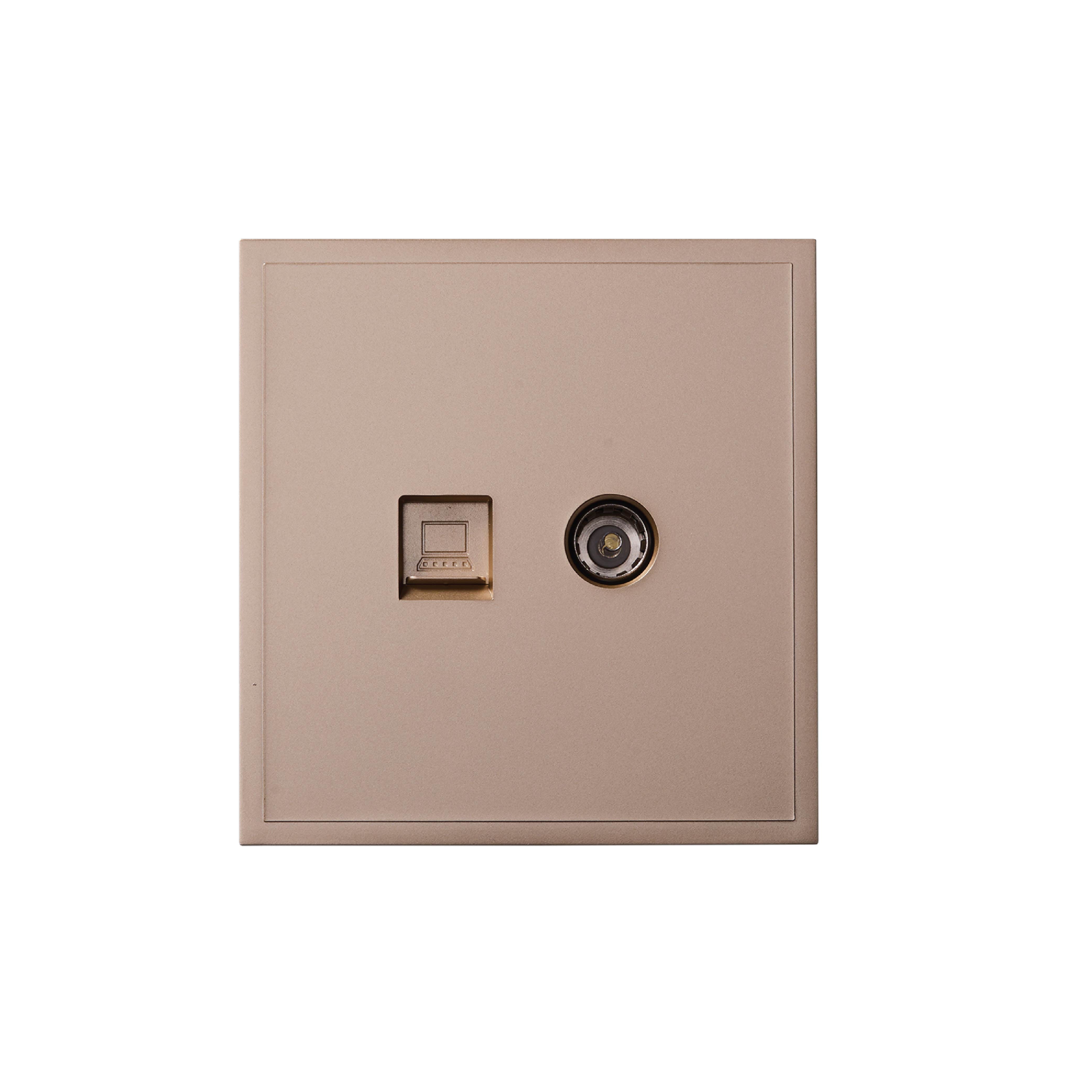 ชุดเต้ารับคอมพิวเตอร์และโทรทัศน์ ART DNA รุ่น D3 SERIES WITH SOCKET DESIGN สี GOLD_1