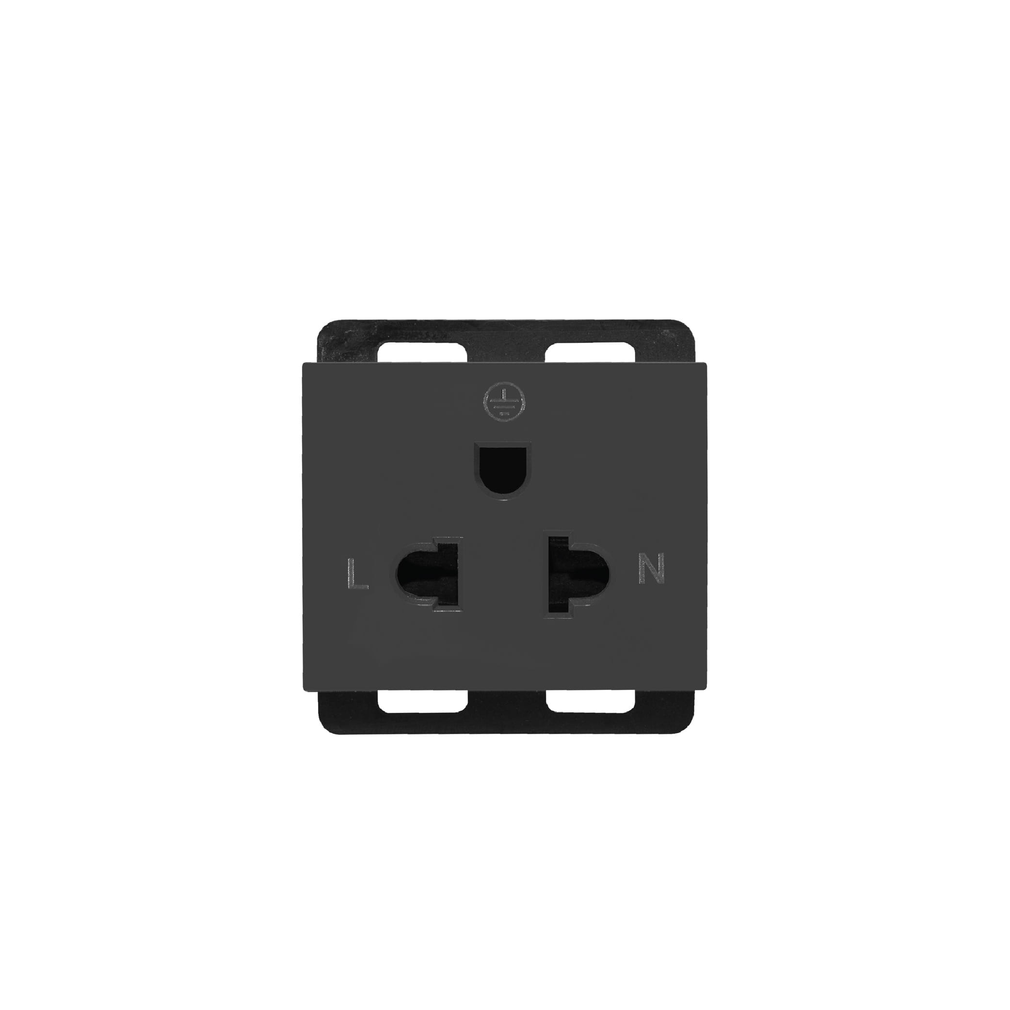 ชุดเต้ารับเดี่ยว SINGLE 3 PIN SOCKET ART DNA รุ่น A TYPE SERIES WITH สี GREY_1