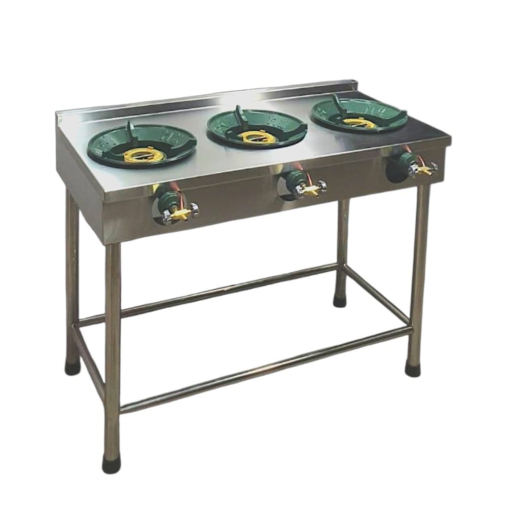 เตาแก๊สตั้งพื้น 3 หัวแก๊ส MEETANG STAINLESS สแตนเลส304 ขนาด 50X100X75ซม.