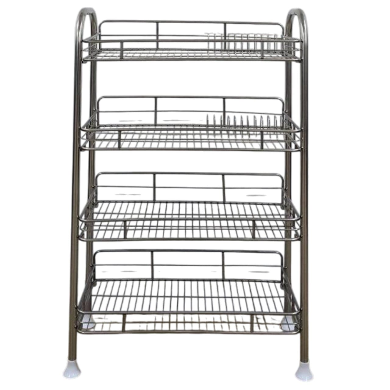 ชั้นคว่ำจานสเตนเลส 4 ชั้น MEETANG STAINLESS รุ่น MT545P/4(ชั้นซี่ ตระแกรงคว่ำจาน) ขนาด 27X64X97ซม.
