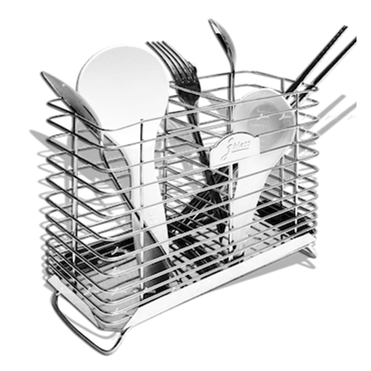 ที่ใส่ช้อนส้อมสแตนเลส 2 ช่อง MEETANG STAINLESS รุ่น JK500/2 ขนาด 10X18X16ซม.