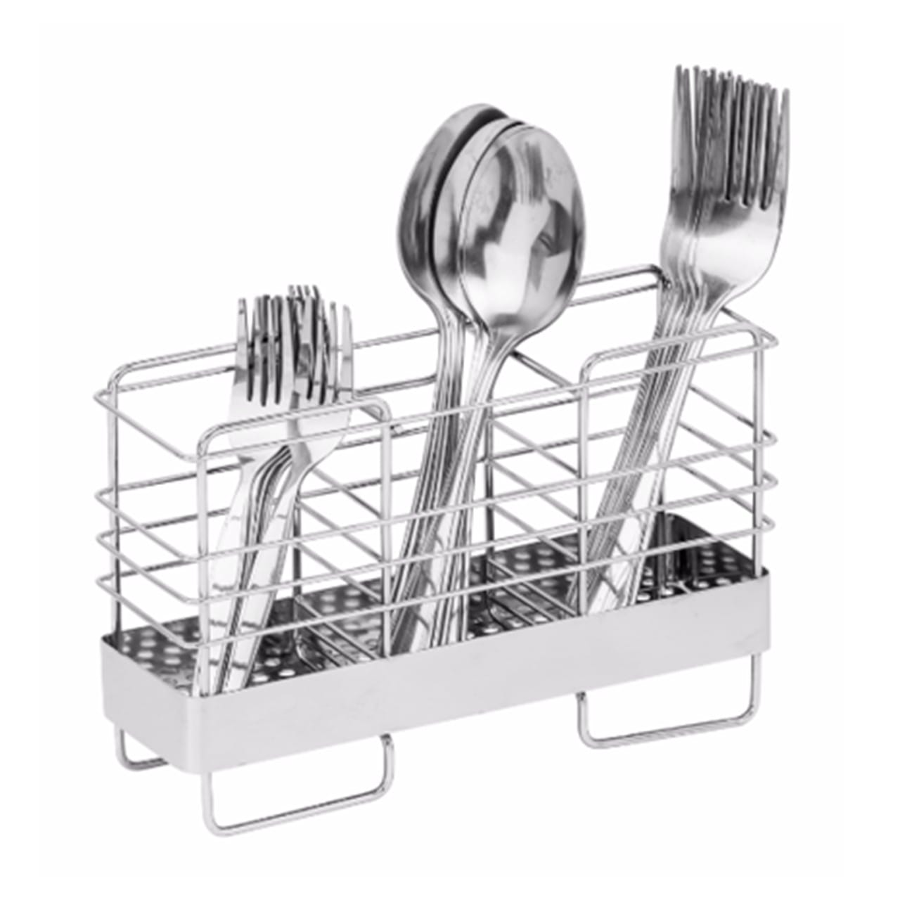 ที่ใส่ช้อนส้อมสแตนเลส 3 ช่อง MEETANG STAINLESS รุ่น HW106-W106O3 ขนาด 6.6X20.5X13.4ซม._0