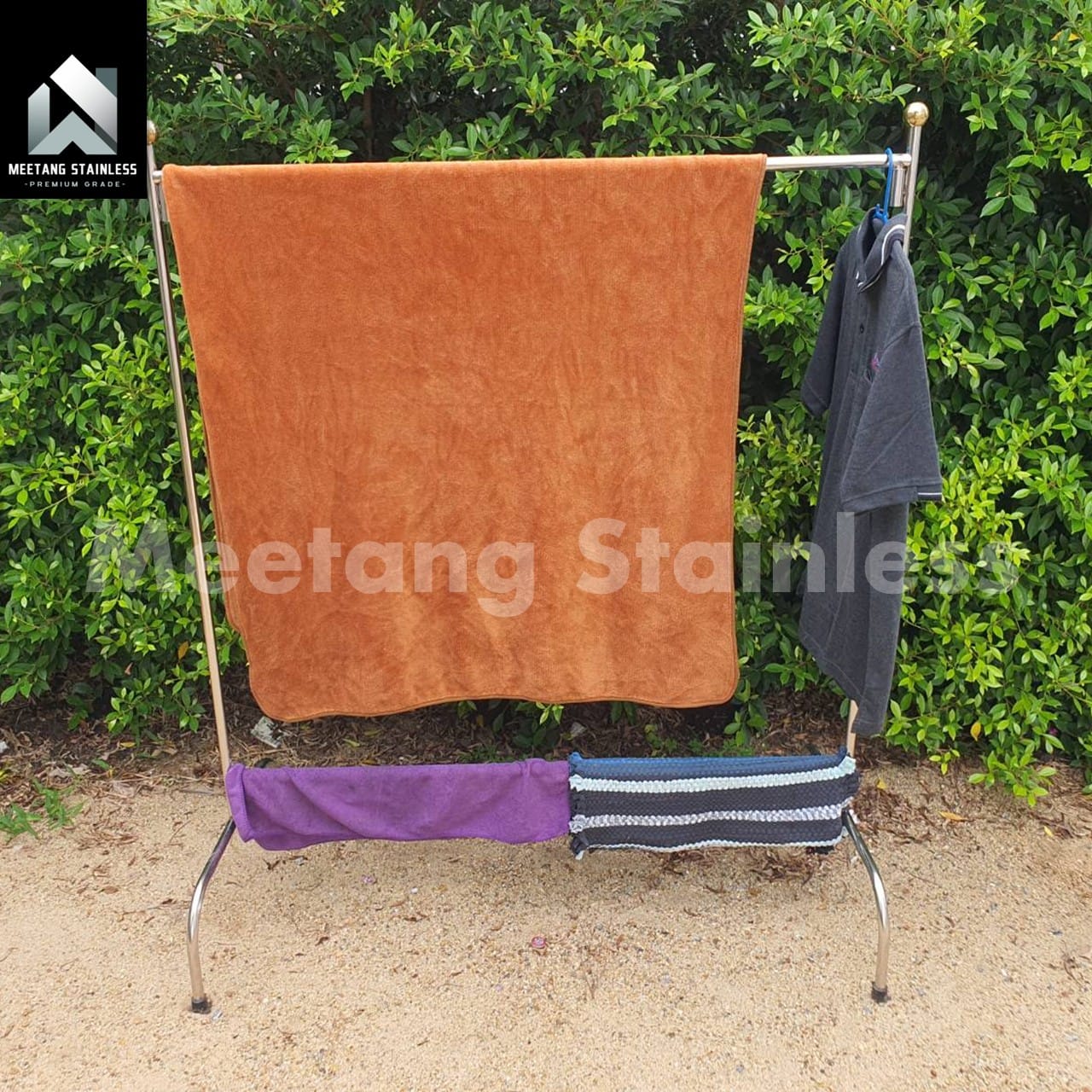 ราวตากผ้าสแตนเลส MEETANG STAINLESS รุ่น CR-SINGLE100 ขนาด 53X100X153ซม._3