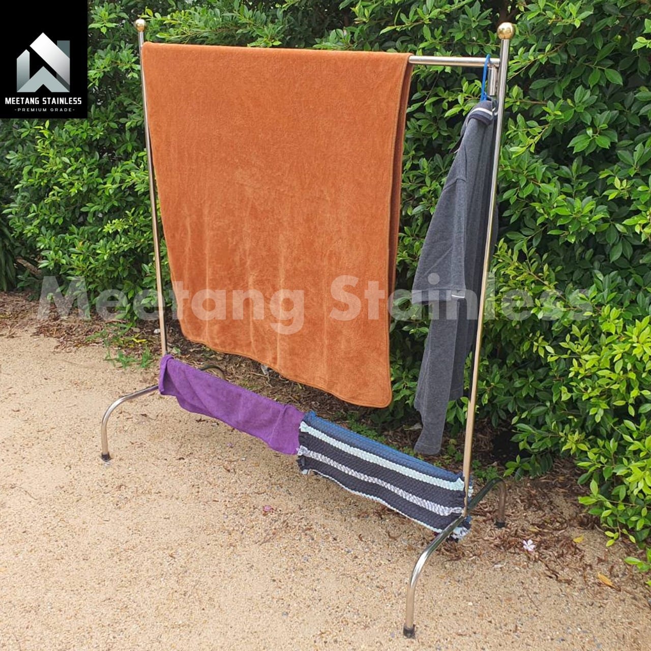 ราวตากผ้าสแตนเลส MEETANG STAINLESS รุ่น CR-SINGLE100 ขนาด 53X100X153ซม._4