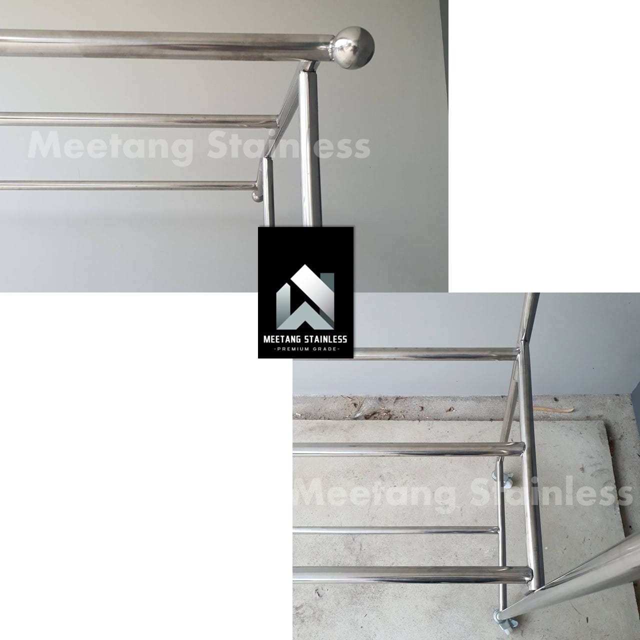 ราวตากผ้าสแตนเลส MEETANG STAINLESS รุ่น CR-6L120 ขนาด 93X124X168 ซม._4