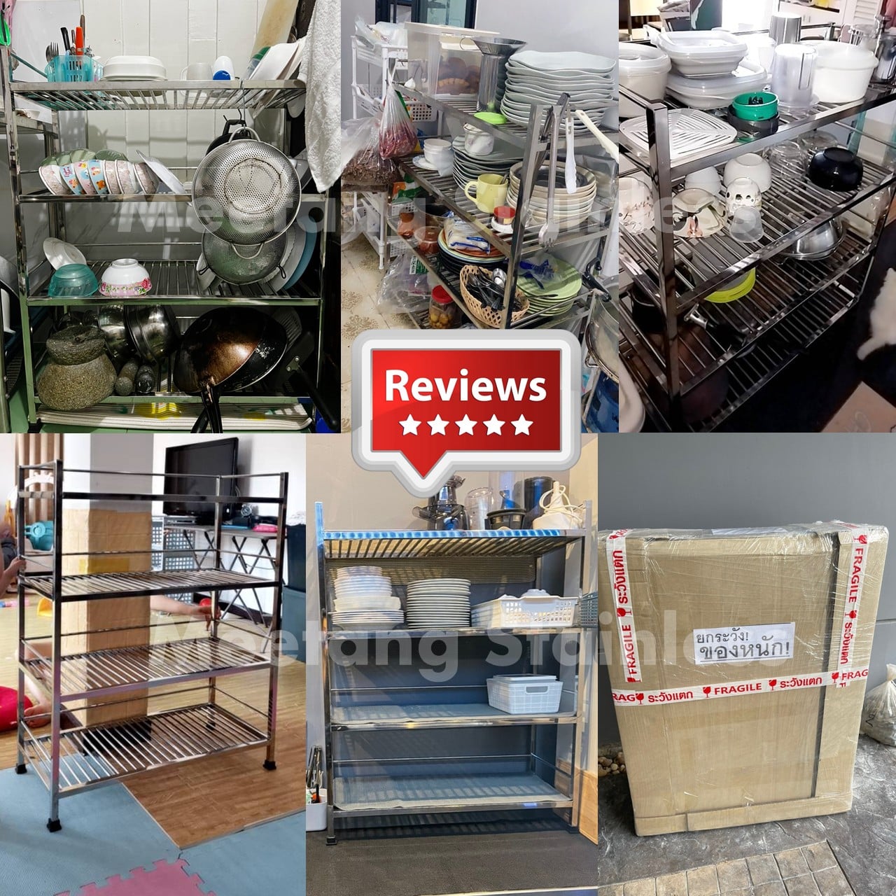 ชั้นวางของสแตนเลส MEETANG STAINLESS รุ่น R4ซี่-3580100 80 ซม._6