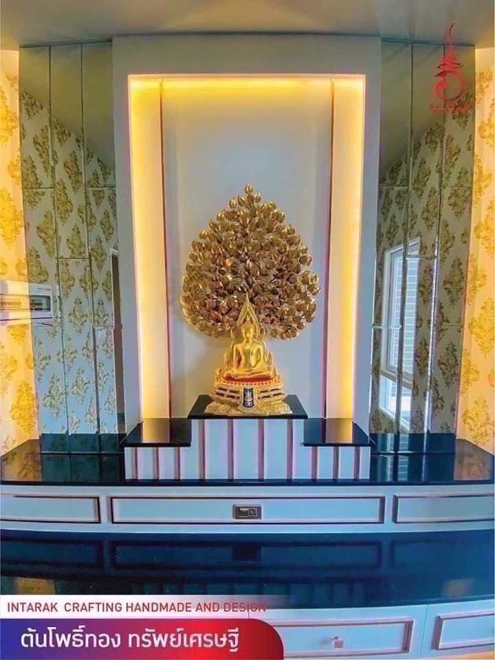 ของตกแต่งบ้าน อินทรักษ์ ต้นโพธิ์ทอง ทรัพย์เศรษฐี B1 ขนาด 70X90X10 ซม. แฮนด์เมด_1