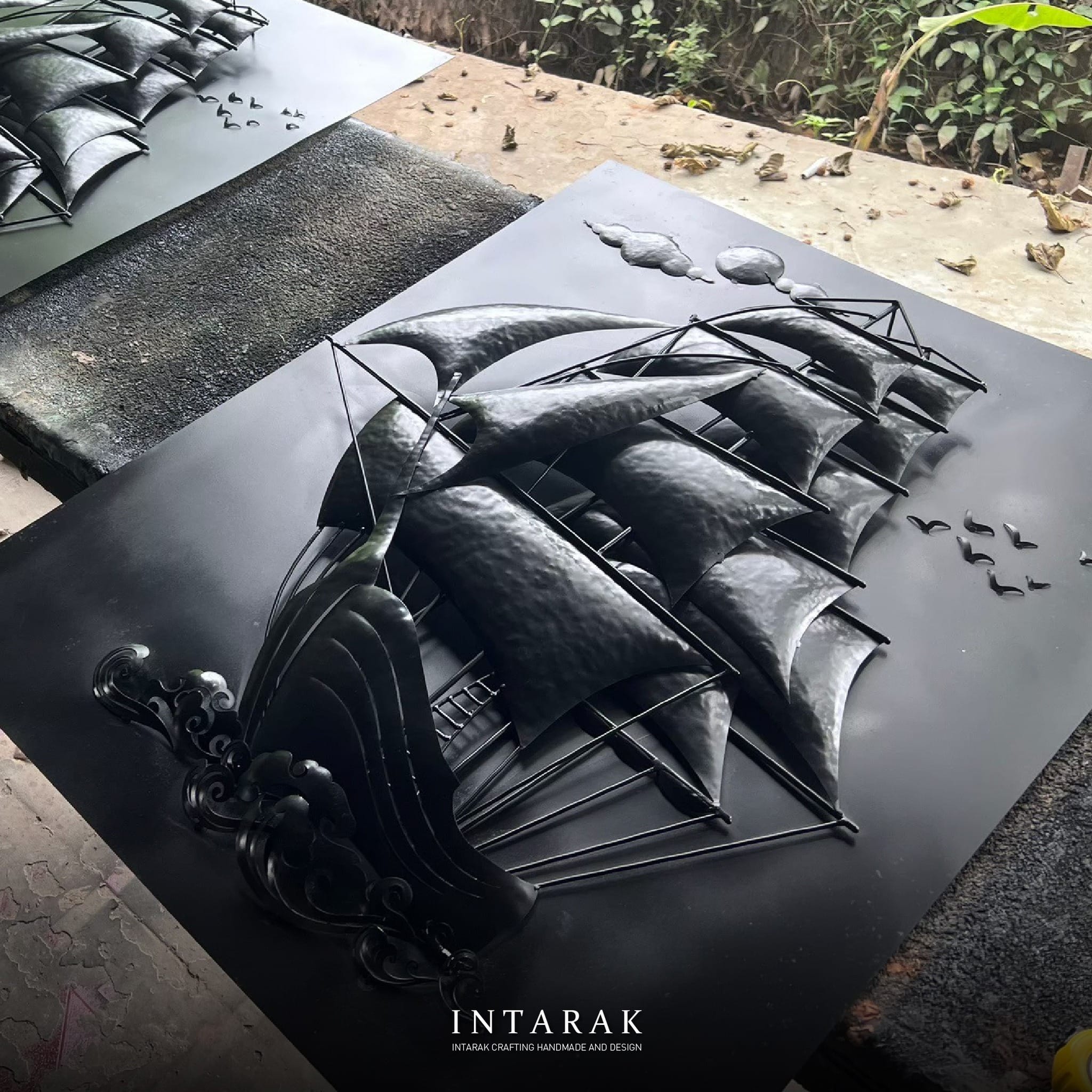 ของตกแต่งบ้าน กรอบรูปสำเภาทองเพิ่มพูนทรัพย์ อินทรักษ์ ขนาด 80X100X5.5 ซม. แฮนด์เมด_7
