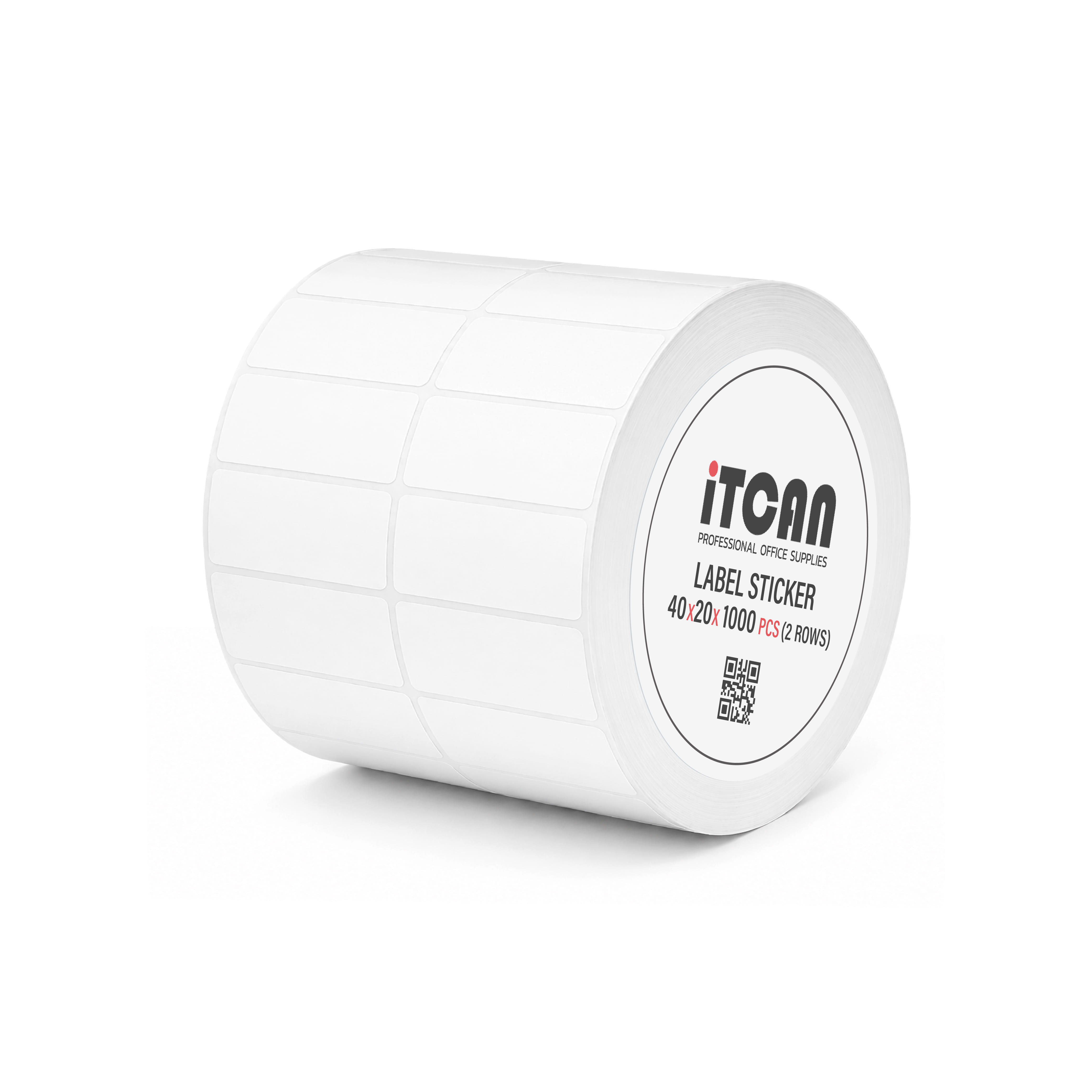 สติ๊กเกอร์ความร้อน ITCAN 40X20MM 2แถว 1000 แผ่น 1ม้วน_2