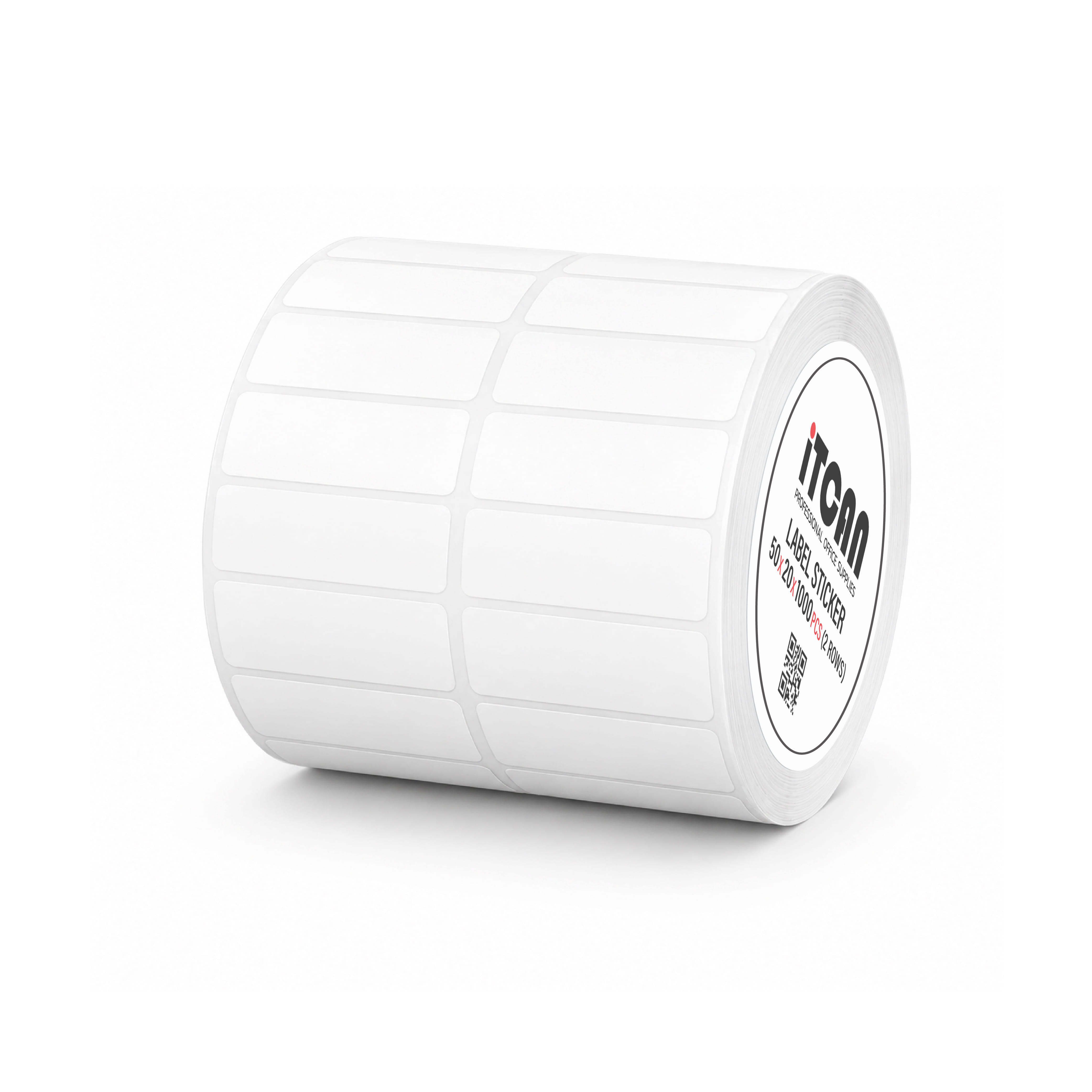สติ๊กเกอร์ความร้อน ITCAN 50X20MM 2แถว 1000 แผ่น 1 ม้วน