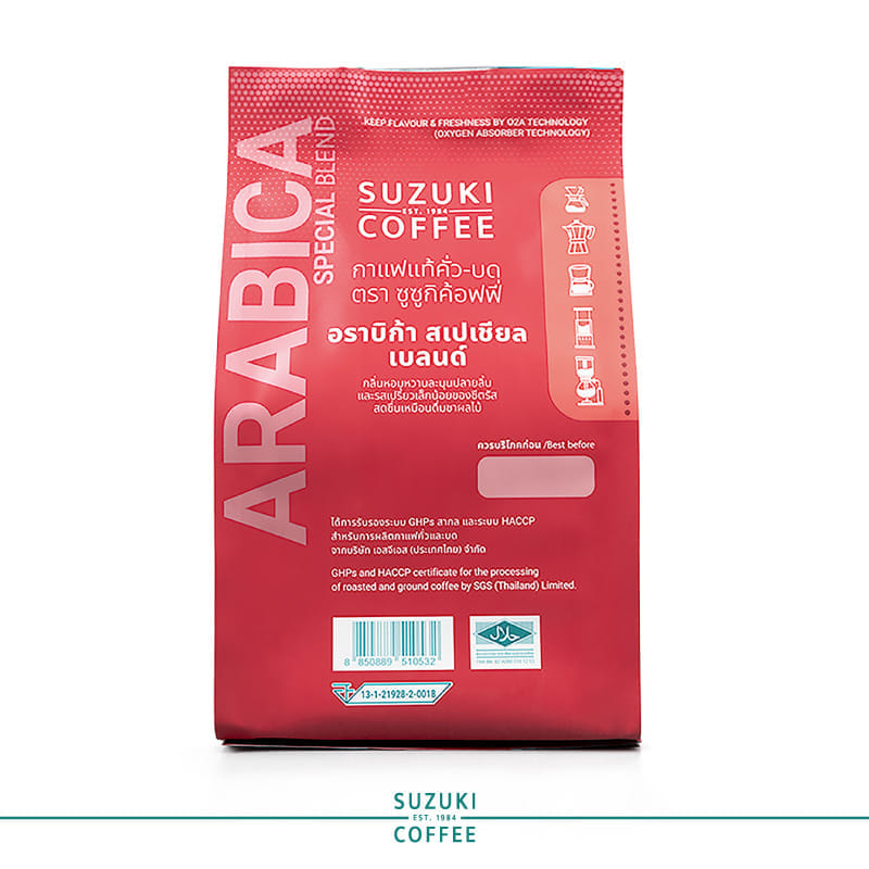 กาแฟคั่วบด SUZUKI COFFEE 100% อาราบิก้า สเปเชียล เบลนด์ คั่วอ่อน 250 กรัม_2