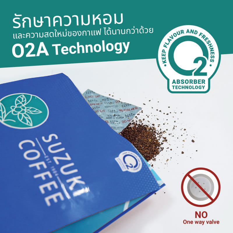 กาแฟคั่วบด SUZUKI COFFEE พรีเมียม เบลนด์ คั่วเข้ม 250กรัม_3