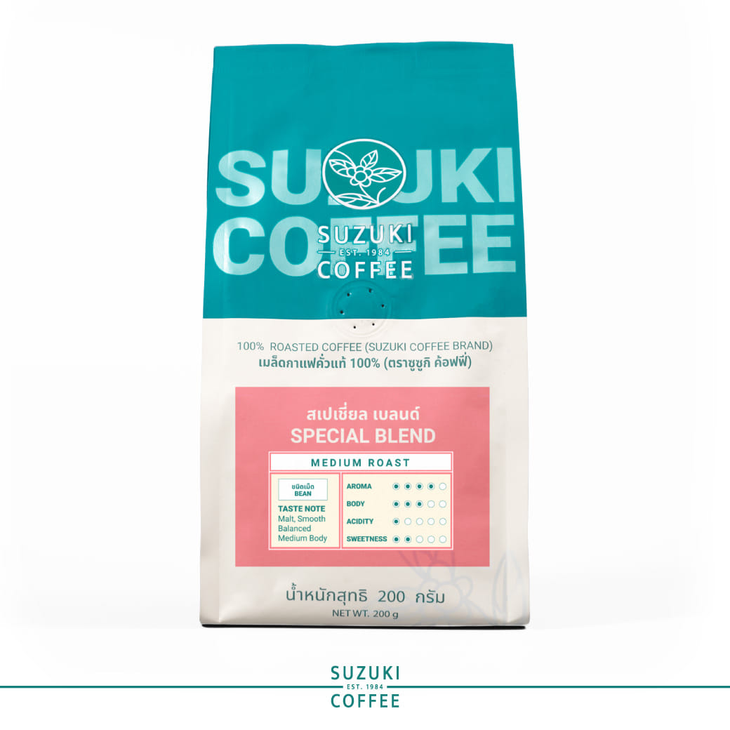 เมล็ดกาแฟคั่ว SUZUKI COFFEE สเปเชียล เบลนด์ คั่วกลาง 200กรัม_1