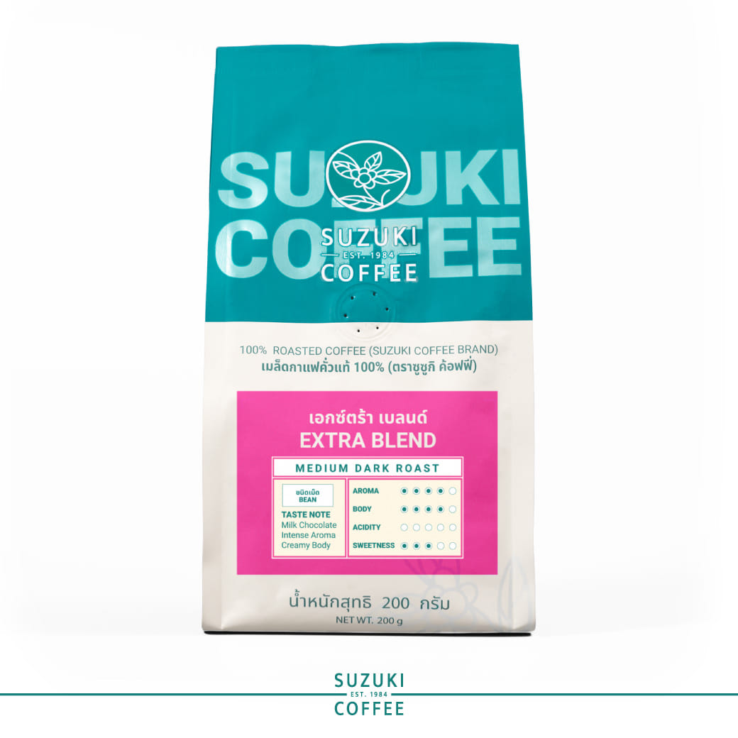 กาแฟคั่วบด SUZUKI COFFEE เอ็กตร้า เบลนด์ คั่วเข้ม 200กรัม_1