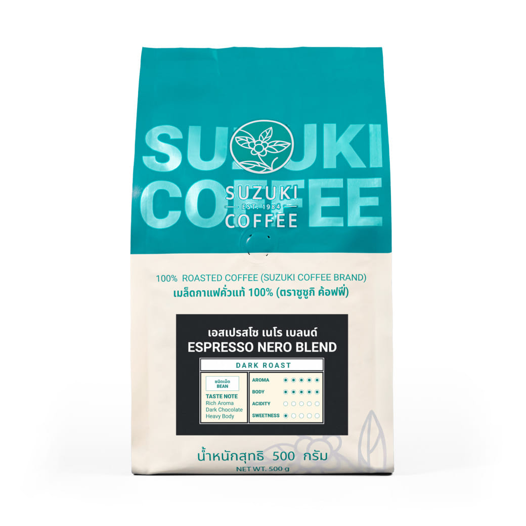 กาแฟคั่วบด SUZUKI COFFEE เอสเปรสโซ่ เนโร เบลนด์ คั่วเข้มพิเศษ 500กรัม_1