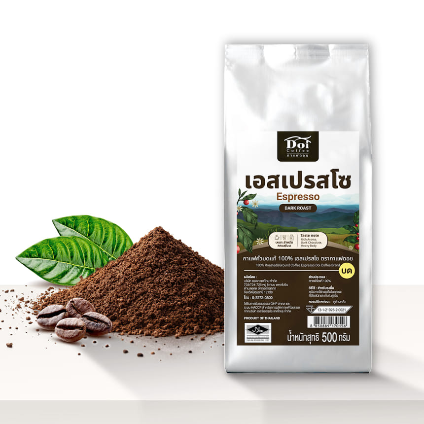 กาแฟคั่วบด DOI COFFEE เอสเปรสโซ คั่วเข้มมาก 500กรัม_1