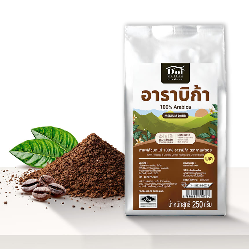 กาแฟคั่วบด DOI COFFEE อาราบิก้า 100% คั่วกลางเข้ม 250กรัม_1