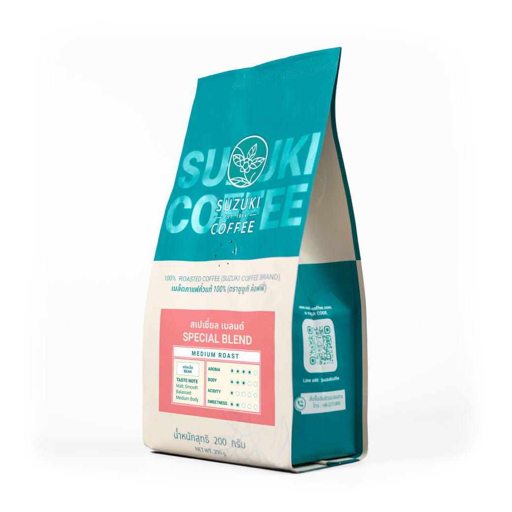 เมล็ดกาแฟคั่ว SUZUKI COFFEE สเปเชียล เบลนด์ คั่วกลาง 200กรัม_2