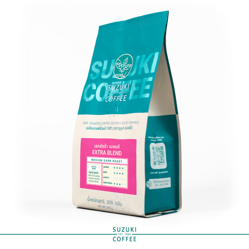 กาแฟคั่วบด SUZUKI COFFEE เอ็กตร้า เบลนด์ คั่วเข้ม 200กรัม_2