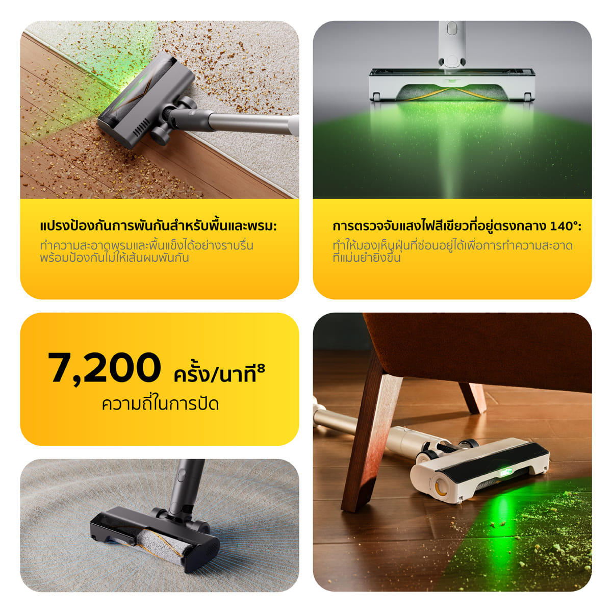 เครื่องดูดฝุ่นไร้สายอัจฉริยะ ROBOROCK H60 115 AW สีขาว_7