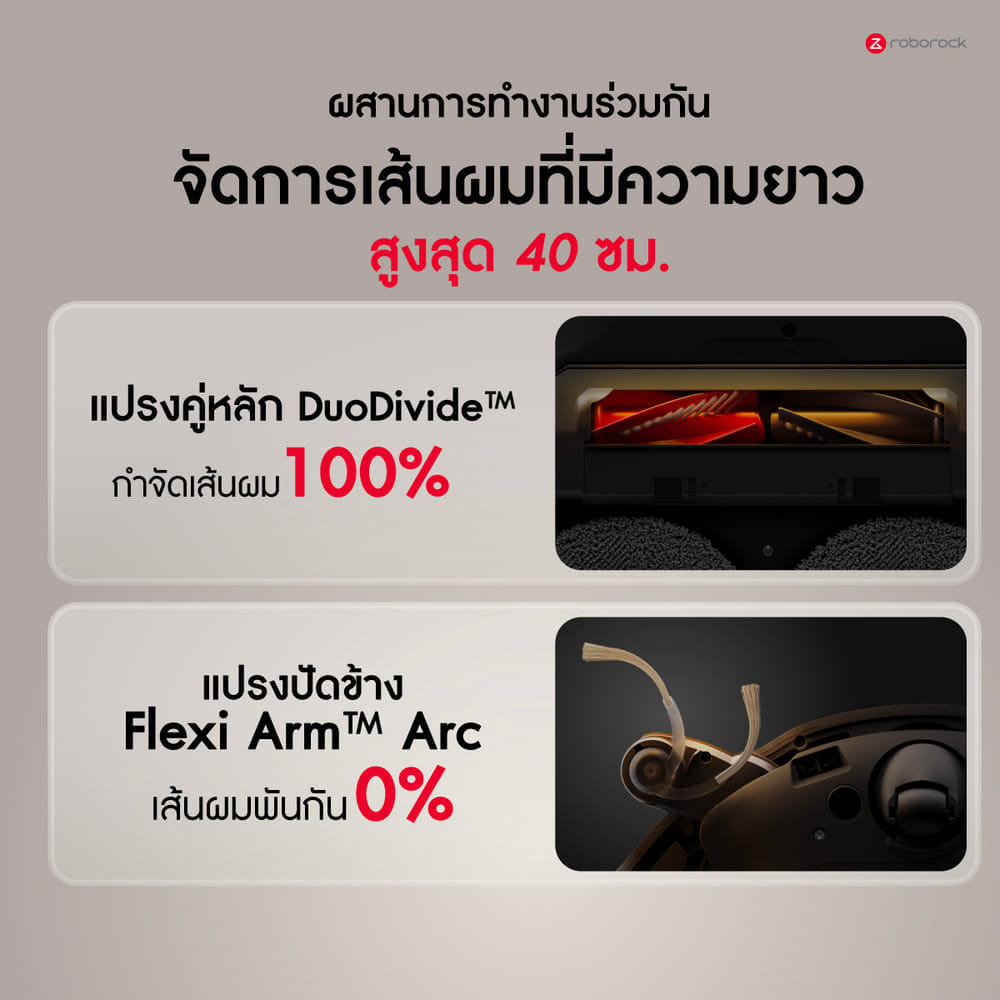 หุ่นยนต์ดูดฝุ่นถูพื้น ROBOROCK QREVO EDGE 2 25,000 PA สีดำ (NEW 2026)