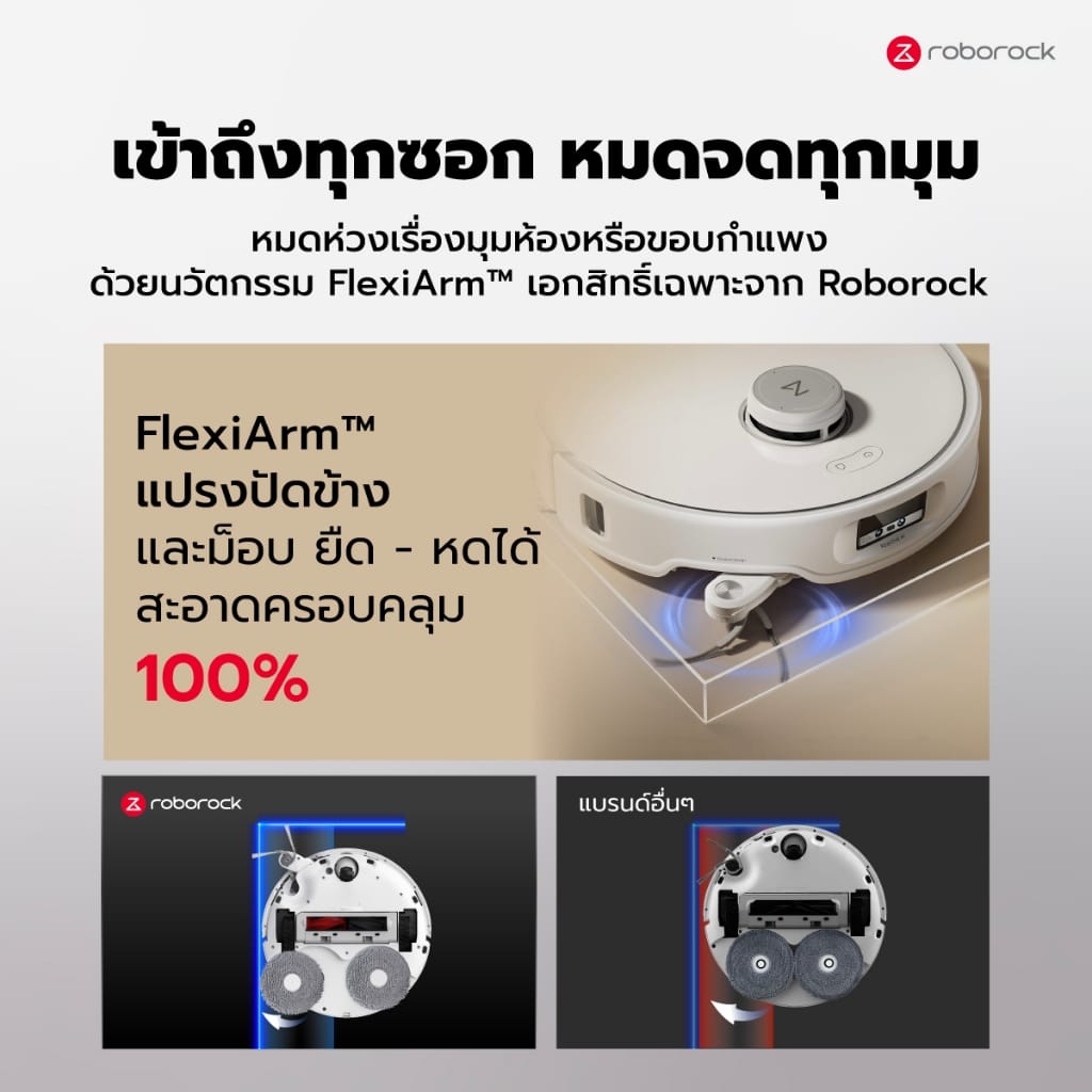 หุ่นยนต์ดูดฝุ่นถูพื้น ROBOROCK QREVO CURV 2 PRO 25,000 PA สีขาว_10
