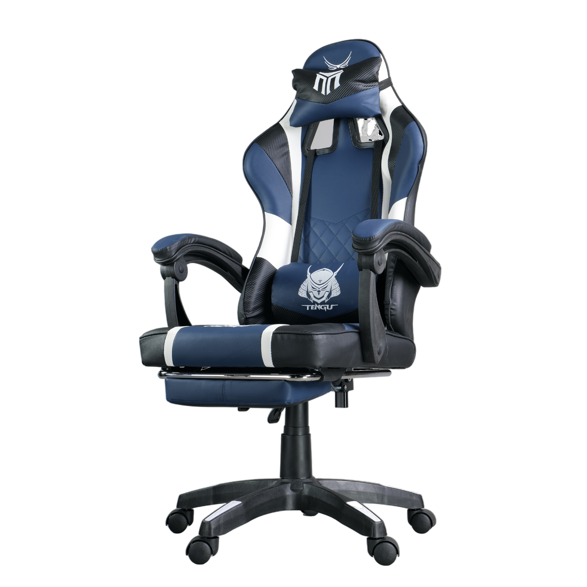 เก้าอี้เกมมิ่ง TENGUGAMINGGEARS รุ่น MURAMASA (CH-MR-BU) สีน้ำเงิน เบาะหนัง มีที่พักเท้า