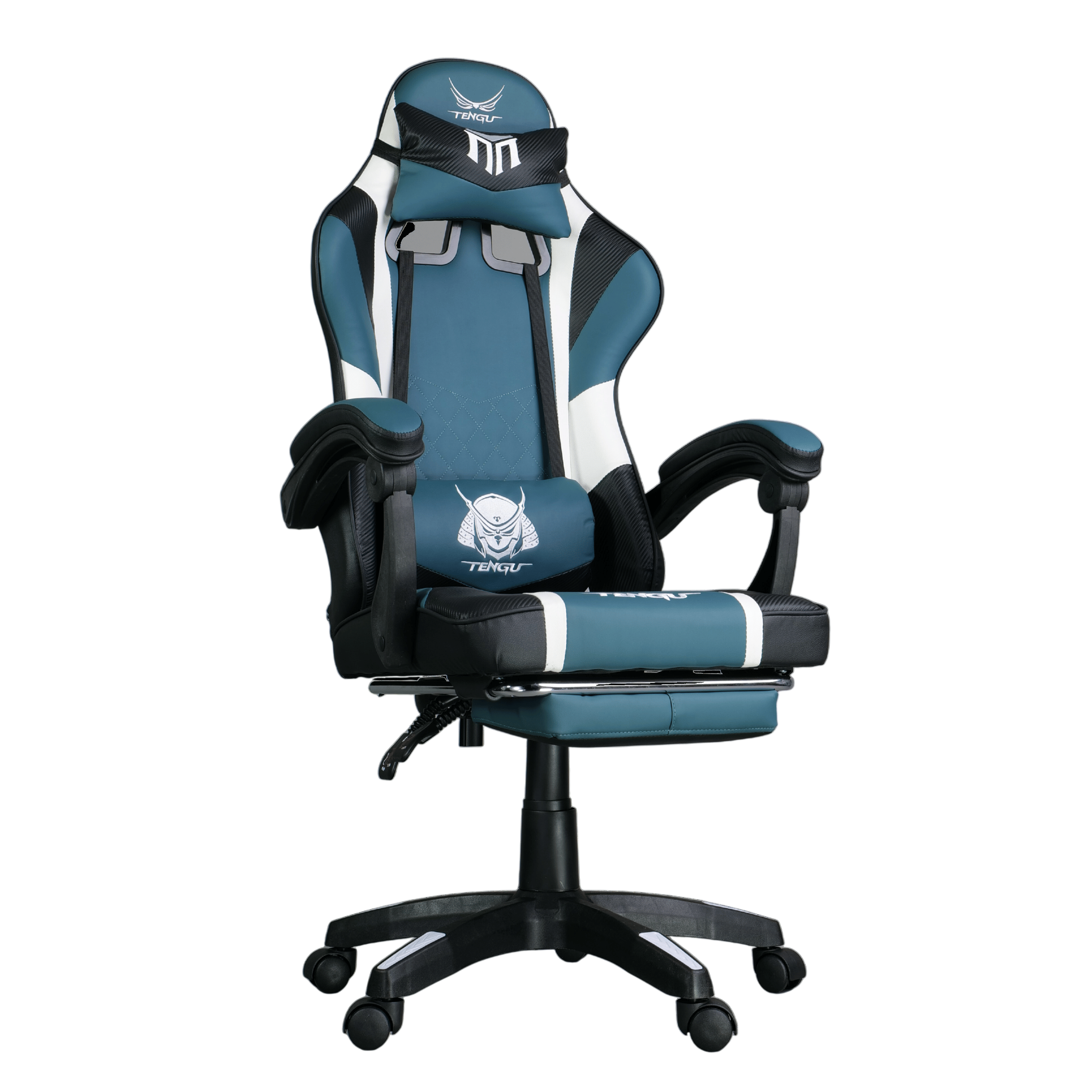 เก้าอี้เกมมิ่ง TENGUGAMINGGEARS รุ่น MURAMASA (CH-MR-GN) สีเขียว เบาะหนัง มีที่พักเท้า_0