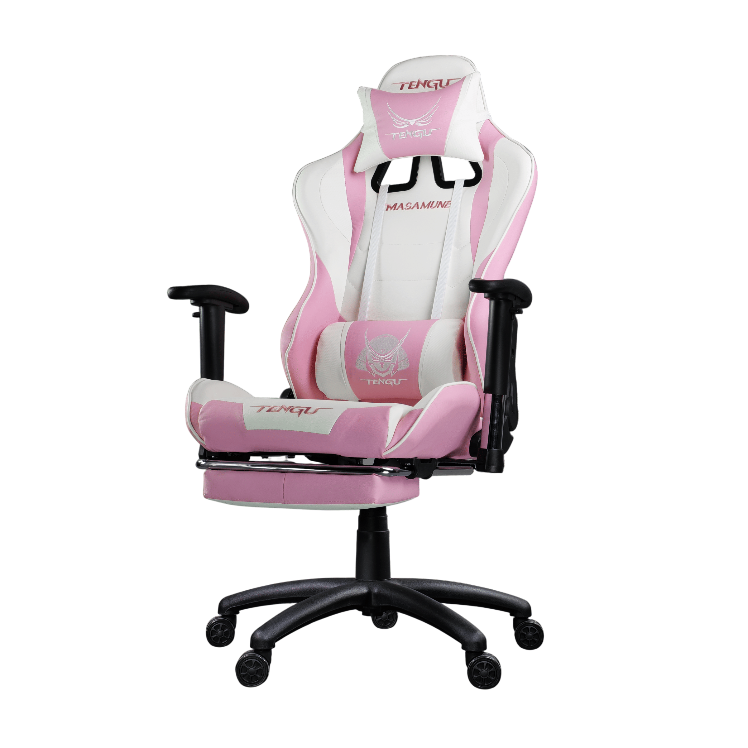 เก้าอี้เกมมิ่ง TENGUGAMINGGEARS รุ่น MASAMUNE (CH-MS-PK) สีชมพู เบาะหนัง มีที่พักเท้า_0