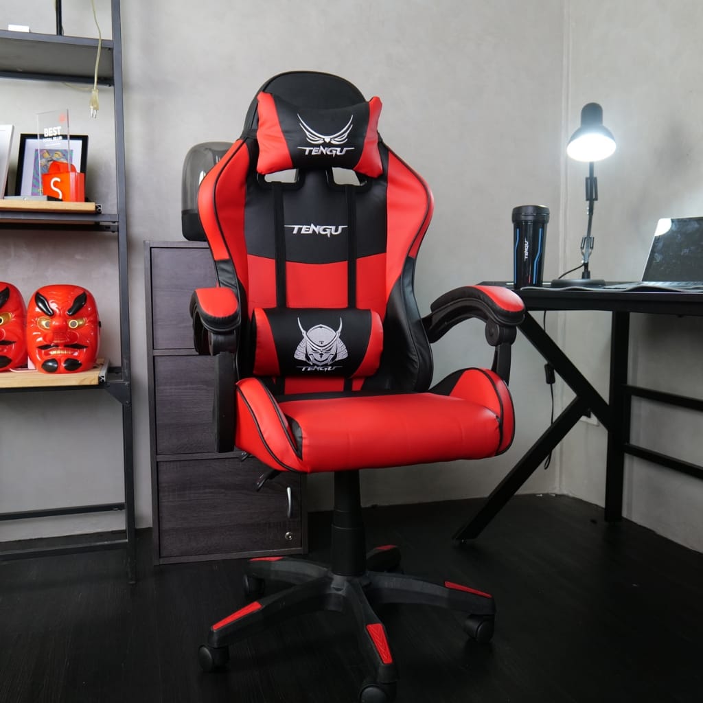 เก้าอี้เกมมิ่ง TENGUGAMINGGEARS รุ่น KUSANAGI (CH-KS-WH) สีขาว เบาะหนัง_6
