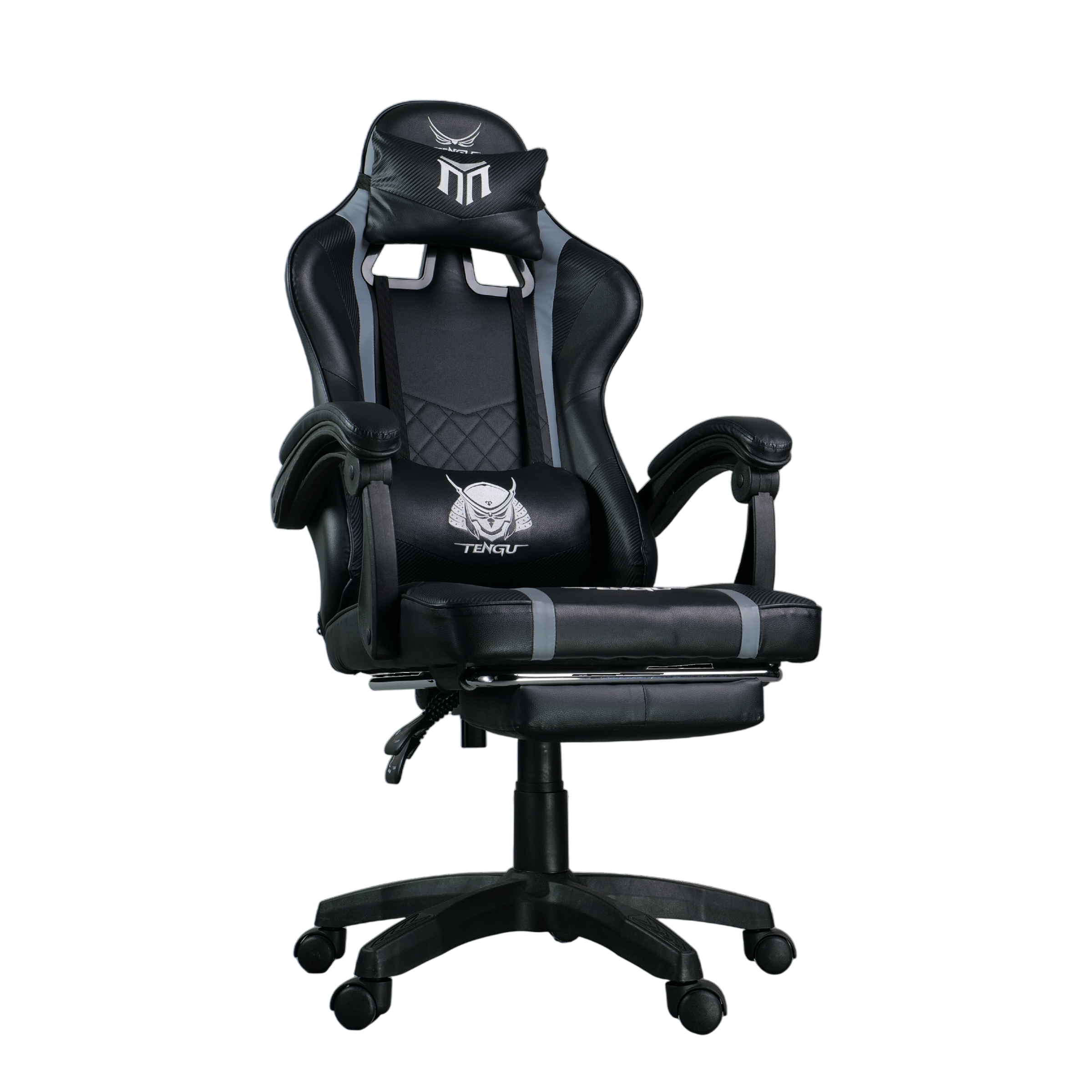 เก้าอี้เกมมิ่ง TENGUGAMINGGEARS รุ่น MURAMASA (CH-MR-BK) สีดำ เบาะหนัง มีที่พักเท้า_0
