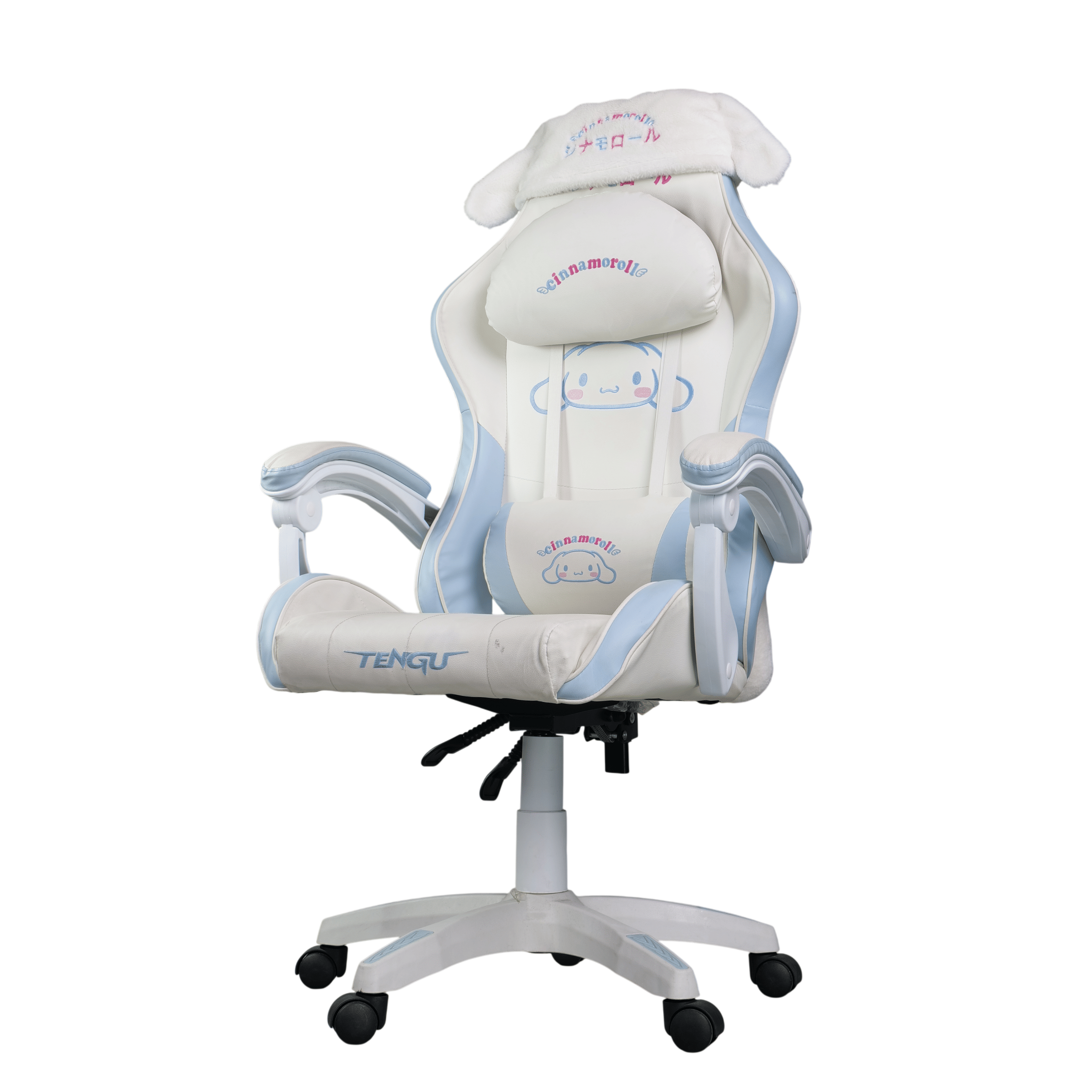 เก้าอี้เกมมิ่ง TENGUGAMINGGEARS รุ่น SANRIO CINNAMOROLL (CH-CN-M) SIZE-M สีฟ้าขาว เบาะหนัง_0