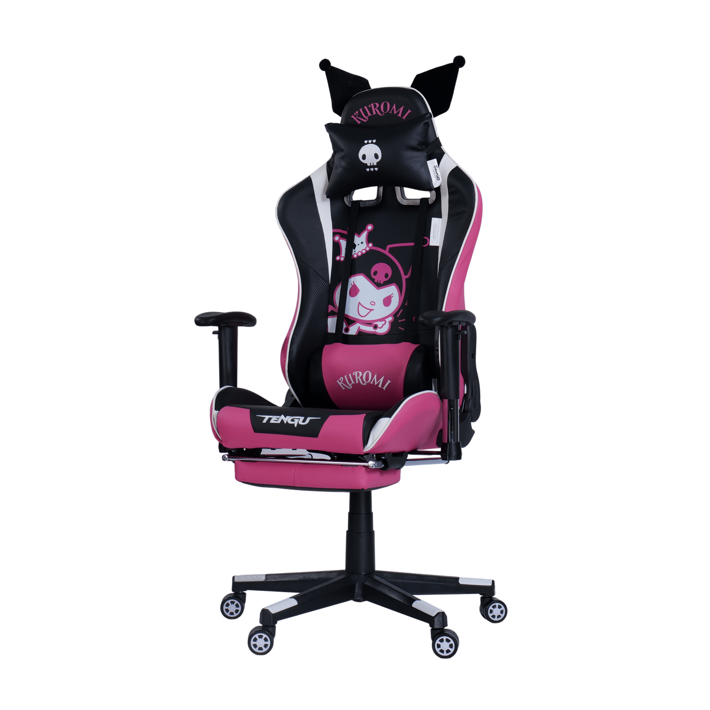 เก้าอี้เกมมิ่ง TENGUGAMINGGEARS รุ่น SANRIO KUROMI (CH-KR-PKL) SIZE-L สีชมพูดำ เบาะหนัง_0