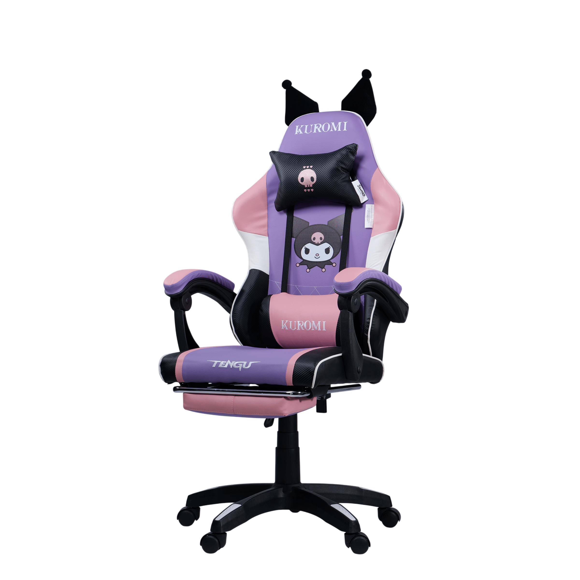เก้าอี้เกมมิ่ง TENGUGAMINGGEARS รุ่น SANRIO (CH-KR-PPM) SIZE-M สีชมพูม่วง เบาะหนัง_0
