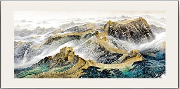 กรอบรูปฮวงจุ้ย OWLS WALLPAPERS THE GREAT WALL ขนาด 58X118CM.