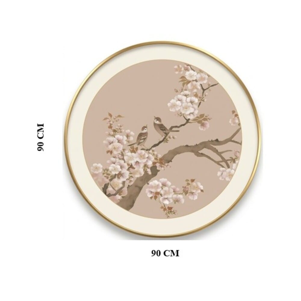 กรอบรูปฮวงจุ้ย OWLS WALLPAPERS TWO BIRDS BRING JOY ขนาด 90X90CM.
