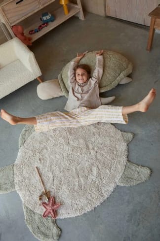 พรม OWLS WALLPAPERS WASHABLE RUG SEA TURTLE 110 X 130 CM.