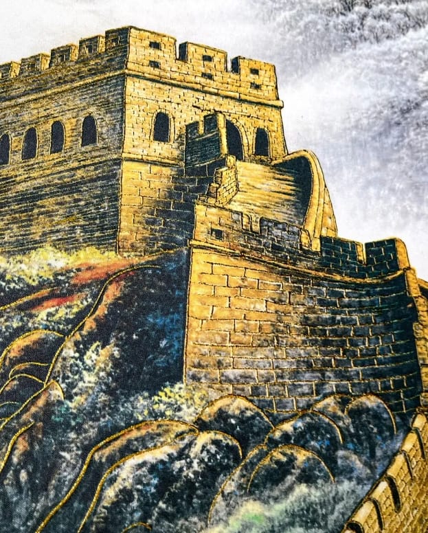 กรอบรูปฮวงจุ้ย OWLS WALLPAPERS THE GREAT WALL ขนาด 58X118CM.
