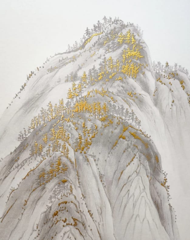 กรอบรูปฮวงจุ้ย OWLS WAALLPAPERS RIVERS AND MOUNTAINS ขนาด 60X120CM.