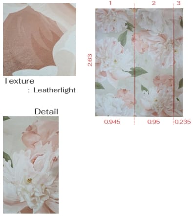 วอลเปเปอร์ OWLS WALLPAPERS ดอกไม้สีชมพู ขนาด W 2.13 X H 2.63 M.