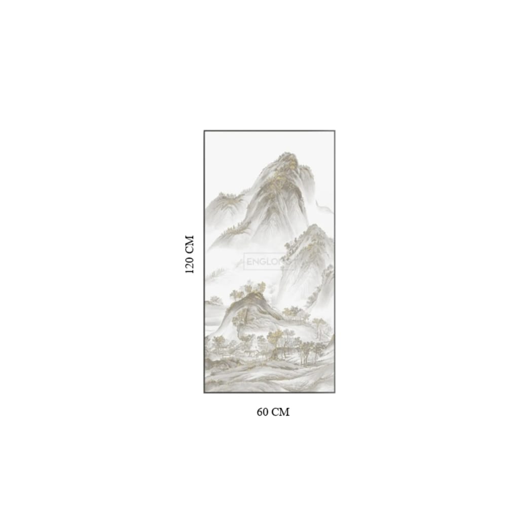 กรอบรูปฮวงจุ้ย OWLS WAALLPAPERS RIVERS AND MOUNTAINS ขนาด 60X120CM._0