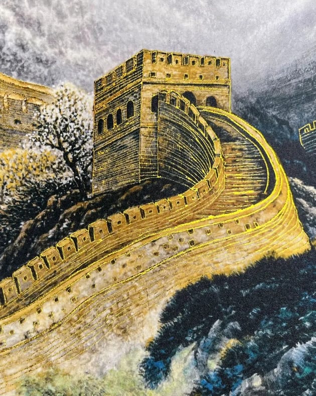 กรอบรูปฮวงจุ้ย OWLS WALLPAPERS THE GREAT WALL ขนาด 58X118CM._3