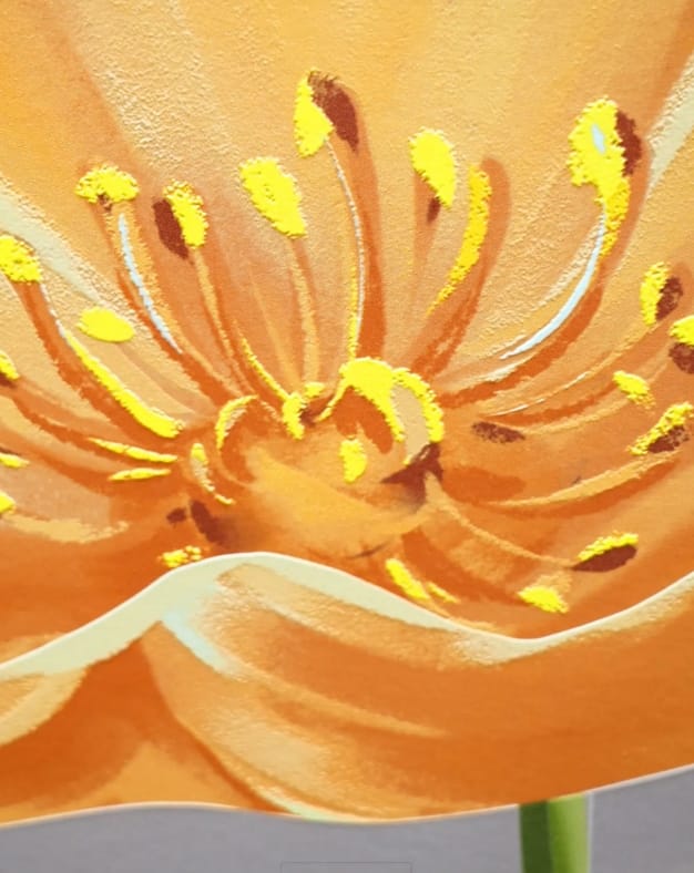 กรอบรูปฮวงจุ้ย OWLS WALLPAPERS GOLDEN TULIPS ขนาด 80X120CM_3