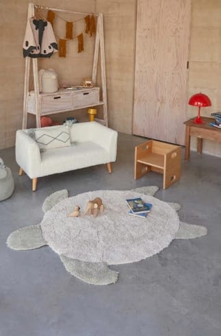 พรม OWLS WALLPAPERS WASHABLE RUG SEA TURTLE 110 X 130 CM._4