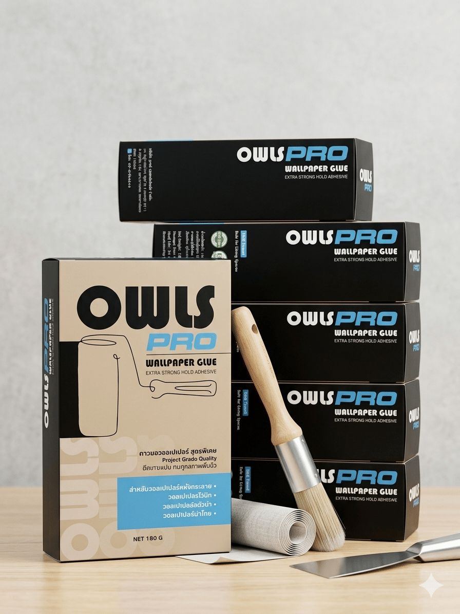 กาวติดวอลเปเปอร์สูตรเข้มข้น OWLS PRO ขนาด 180 กรัม_4