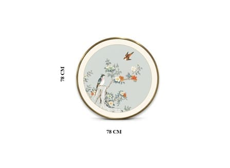 กรอบรูปฮวงจุ้ย OWLS WALLPAPERS HAPPINESS ON THE BRANCH ขนาด 78X78CM_3