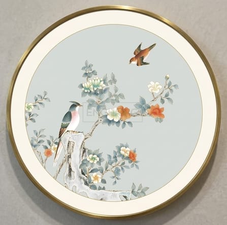 กรอบรูปฮวงจุ้ย OWLS WALLPAPERS HAPPINESS ON THE BRANCH ขนาด 78X78CM_4