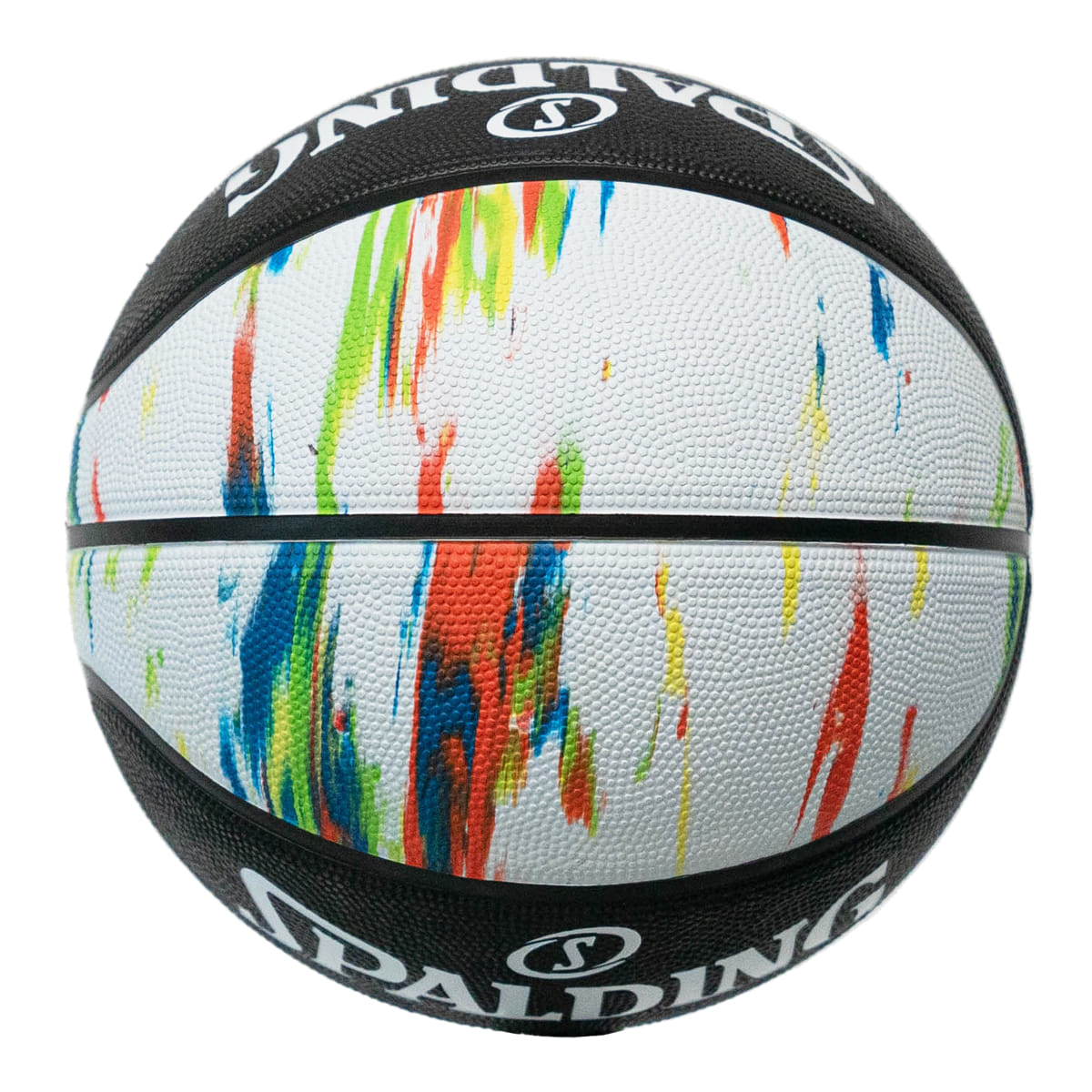 ลูกบาส SPALDING รุ่น MARBLE SERIES BLACK / WHITE ลูกบาสเกตบอลยาง, เบอร์ 7